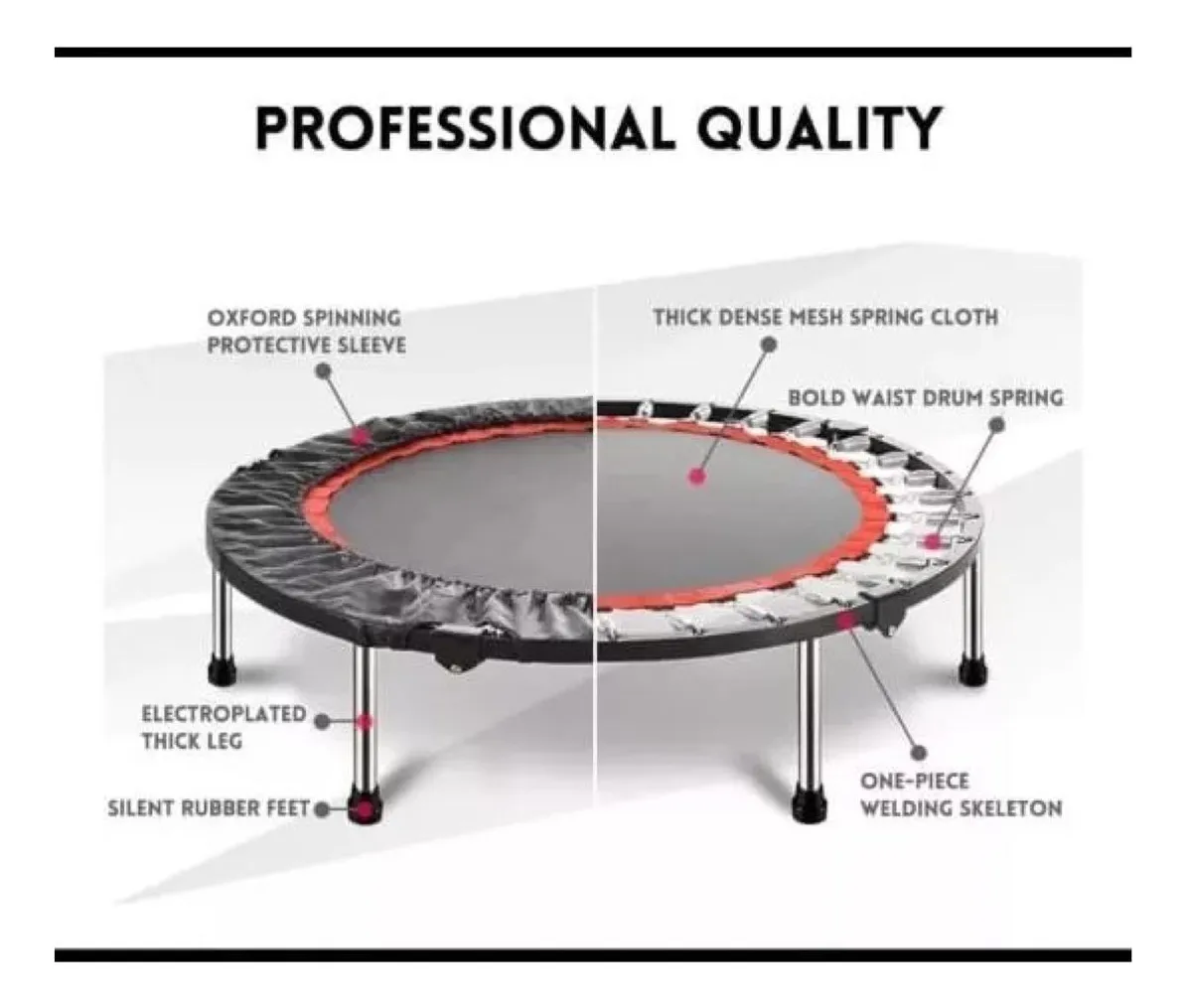Trampolín Para Ejercicios Cama Elástica Plegable - Imagen 7