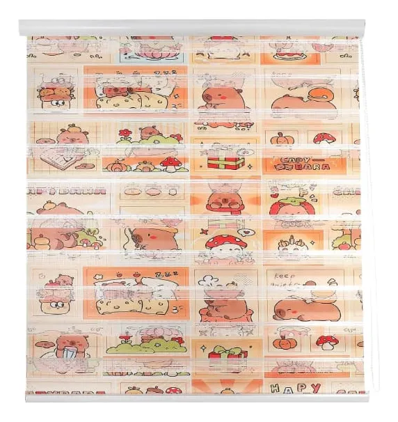Cortina Roller Infantil Estampado Monitos 120x180cm - Imagen 2