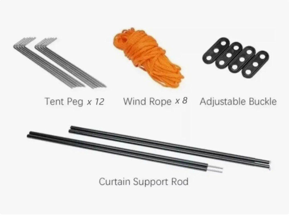 Carpa Tienda Camping 6 Personas 240x270x160cm Impermeable - Imagen 4