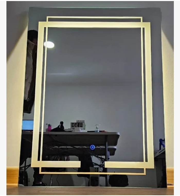 Espejo De Pared Rectangular Tres Tipos De Luces Led 50x70 - Imagen 5