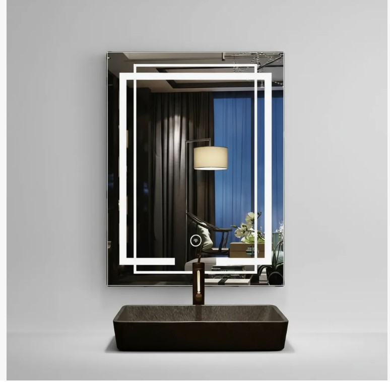 Espejo De Pared Rectangular Tres Tipos De Luces Led 50x70 - Imagen 2