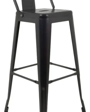 Piso Taburete Acero Respaldo Bar Comedor 99cm Altura