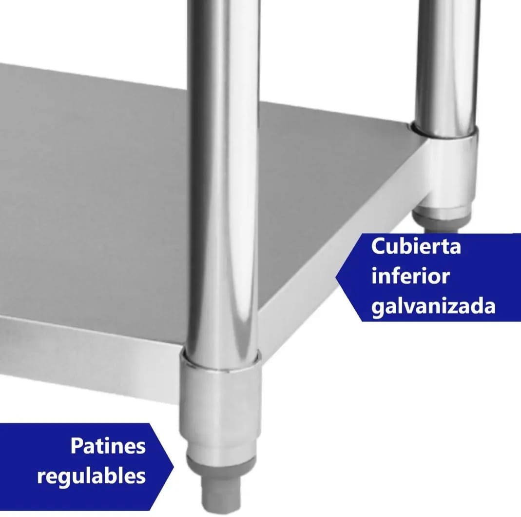 Mesones Con Espaldal Acero Inoxidable 90x60x90 Resistente - Imagen 3