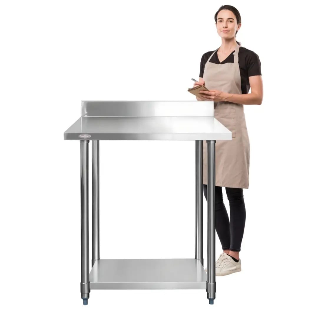 Mesones Con Espaldal Acero Inoxidable 90x60x90 Resistente