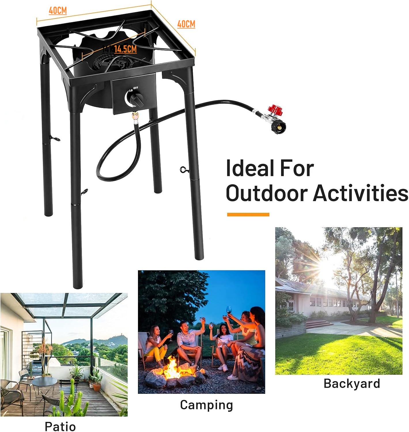 Fogon A Gas Simple Quemador De Fogon Cocinilla Camping - Imagen 2
