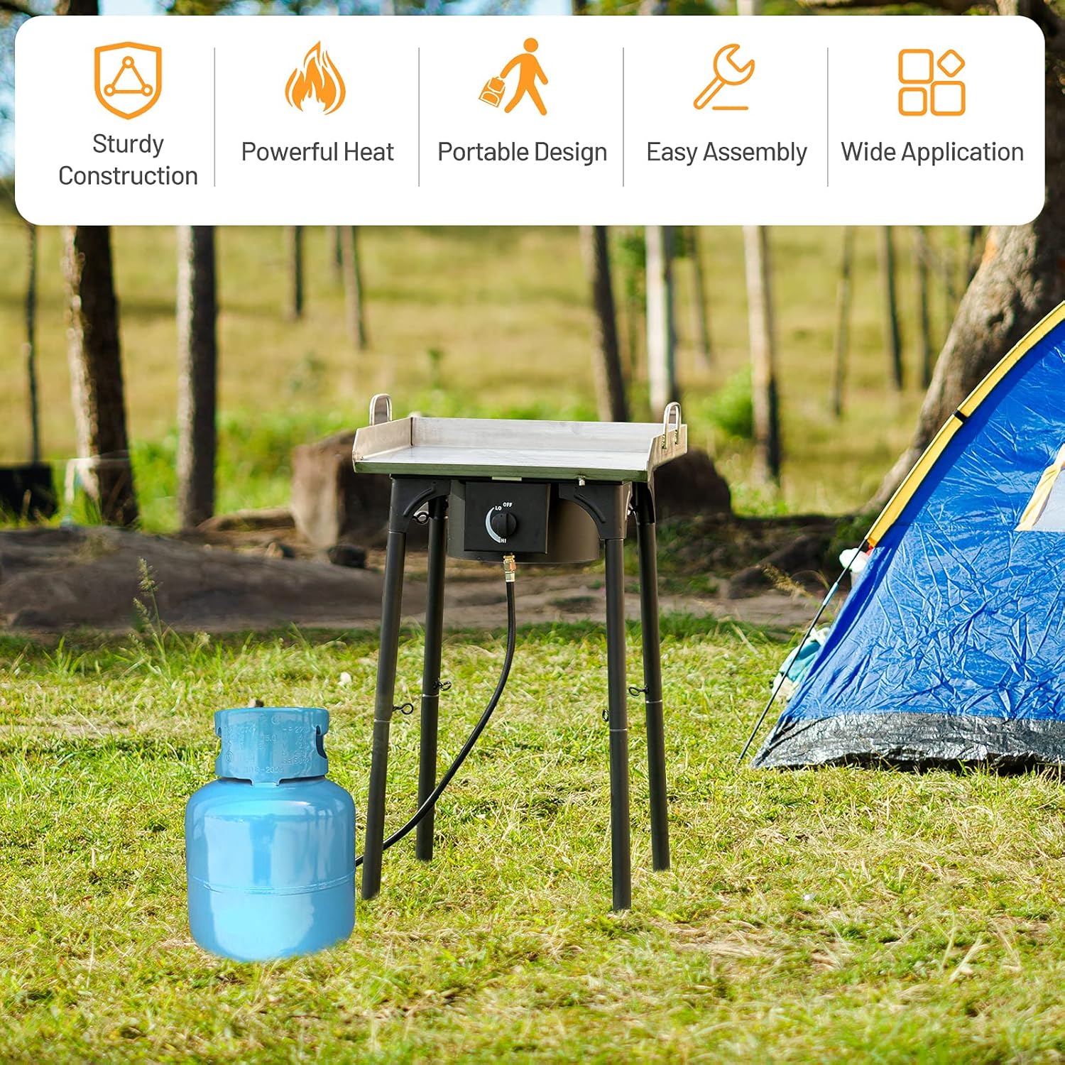 Fogon A Gas Simple Quemador De Fogon Cocinilla Camping - Imagen 3
