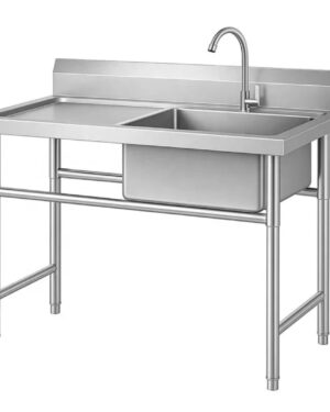 Lavafondo Acero Inoxidable 100x60x60 Con Secador