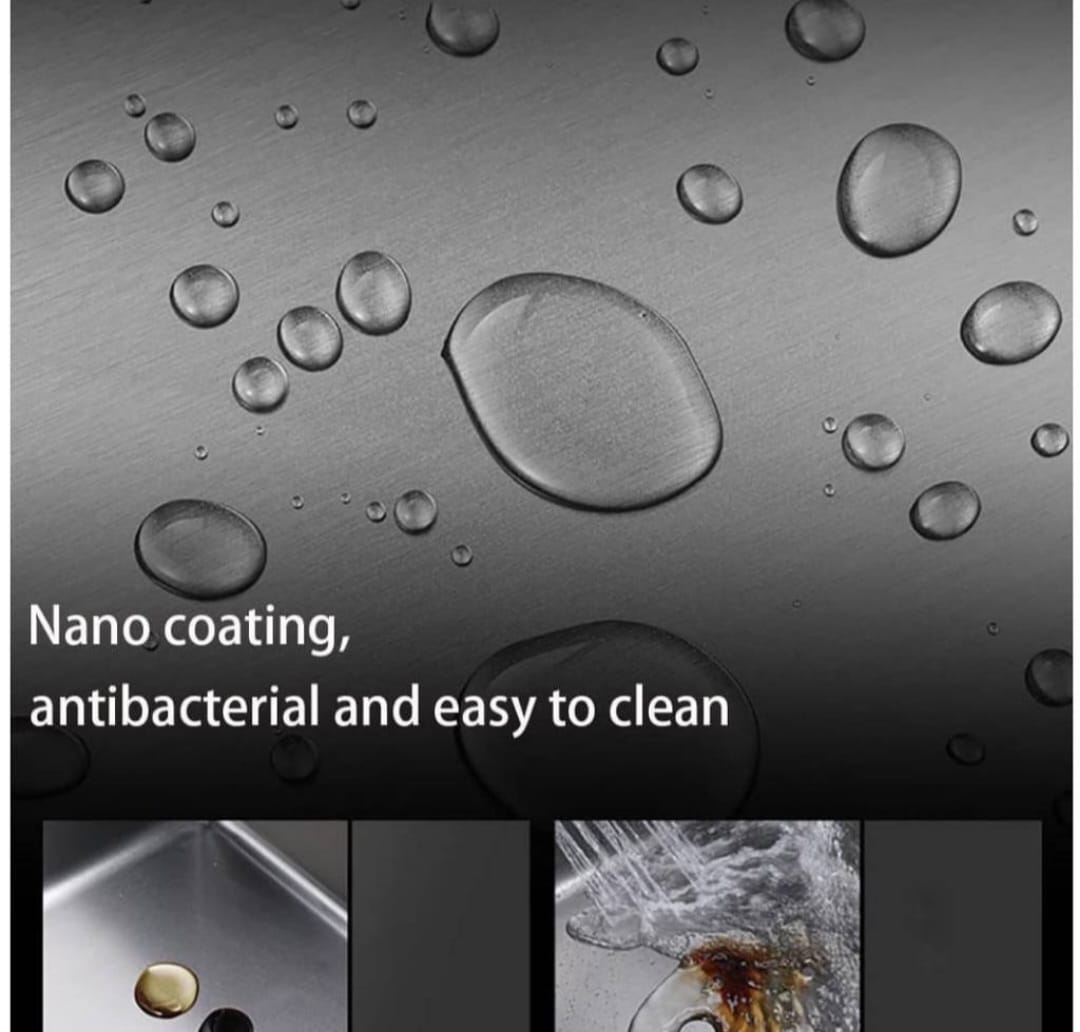 Fregadero Doble Acero Inox Mate Antirrayas 78x43 Empotrable Negro Mate - Imagen 5