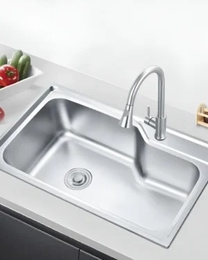 Lavaplatos Fregadero Cocina Empotrable 68x44acero Inoxidable Plateado