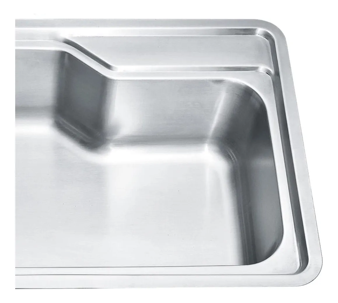 Lavaplatos Fregadero Cocina Empotrable 68x44acero Inoxidable Plateado - Imagen 3