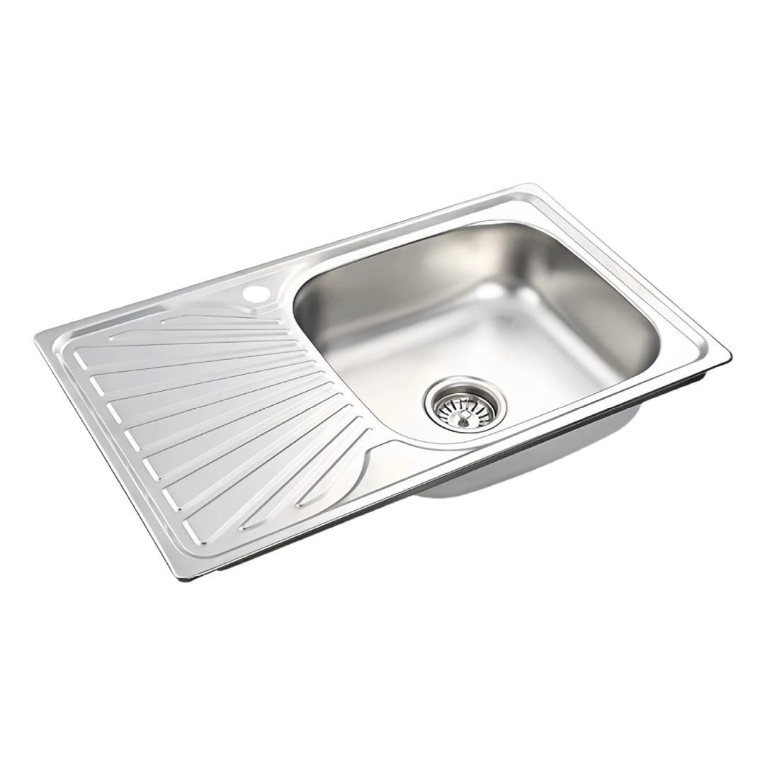 Lavaplatos 78x44 Acero Inoxidable Con Secador Empotrable Plateado - Imagen 5