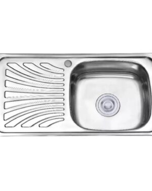 Lavaplatos 78x44 Acero Inoxidable Con Secador Empotrable Plateado