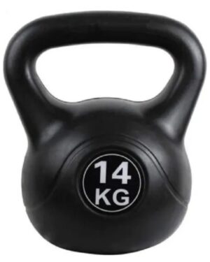 Pesa Rusa 14 Kg Con Agarre Ergonómico Entrenamiento Gym Negro