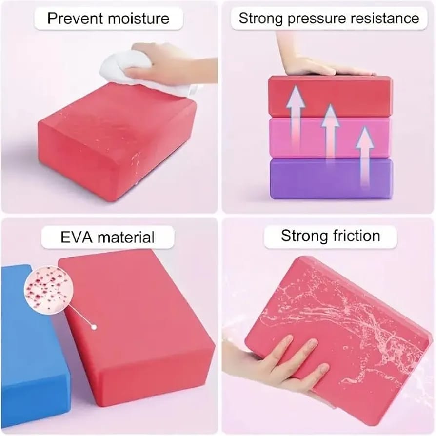 Bloque De Yoga Eva Antideslizante Para Pilates Y Fitness Colore Al Azar - Imagen 3