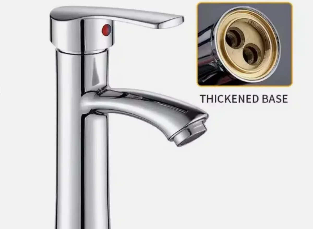 Llave Grifo Monomando De Baño Acero Inoxidable27cm Lavamanos Plateado Brillante - Imagen 9