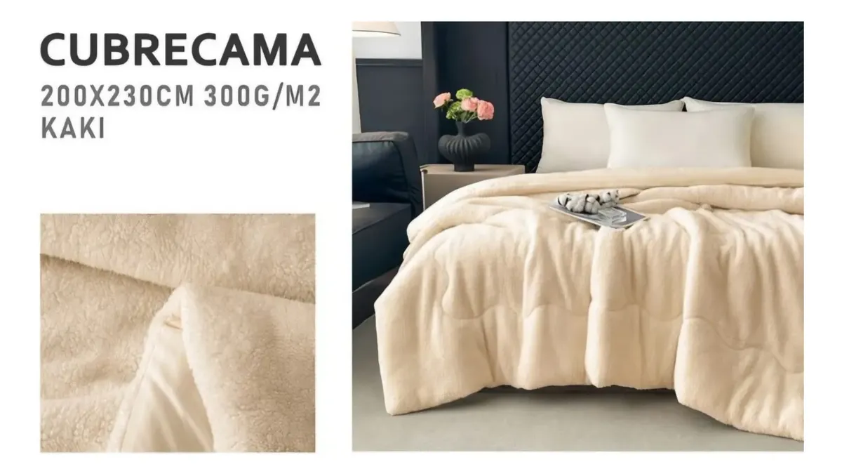 Cubrecama Plumon Para Invierno Con Chiporro De 2 Plaza - Imagen 4
