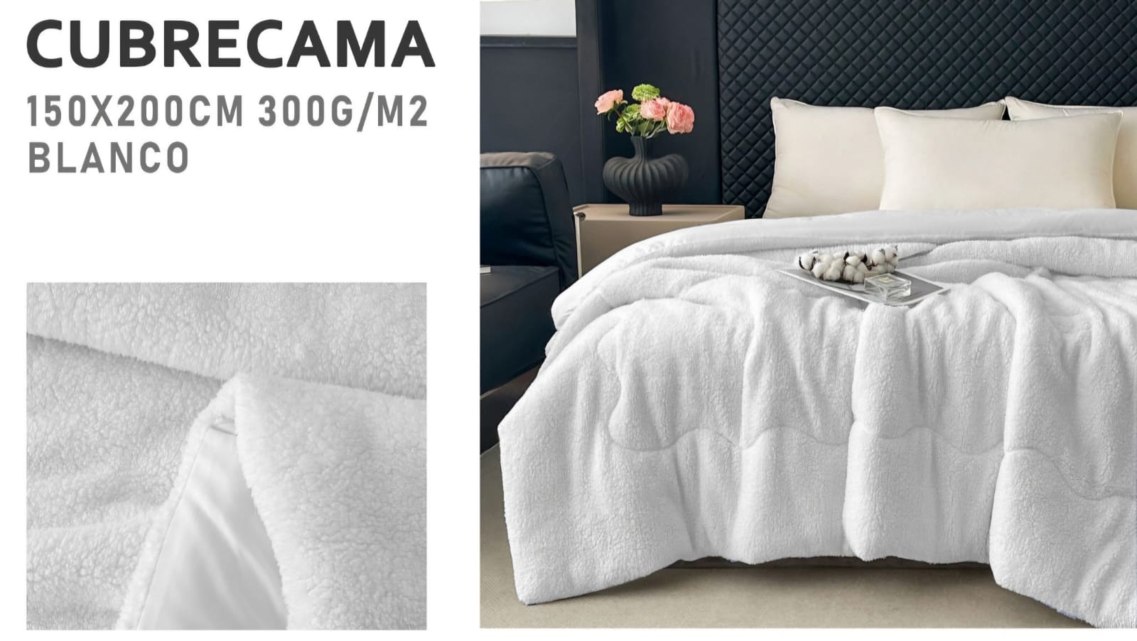 Cubrecama Plumon Para Invierno Con Chiporro De 1.5 Plaza - Imagen 5