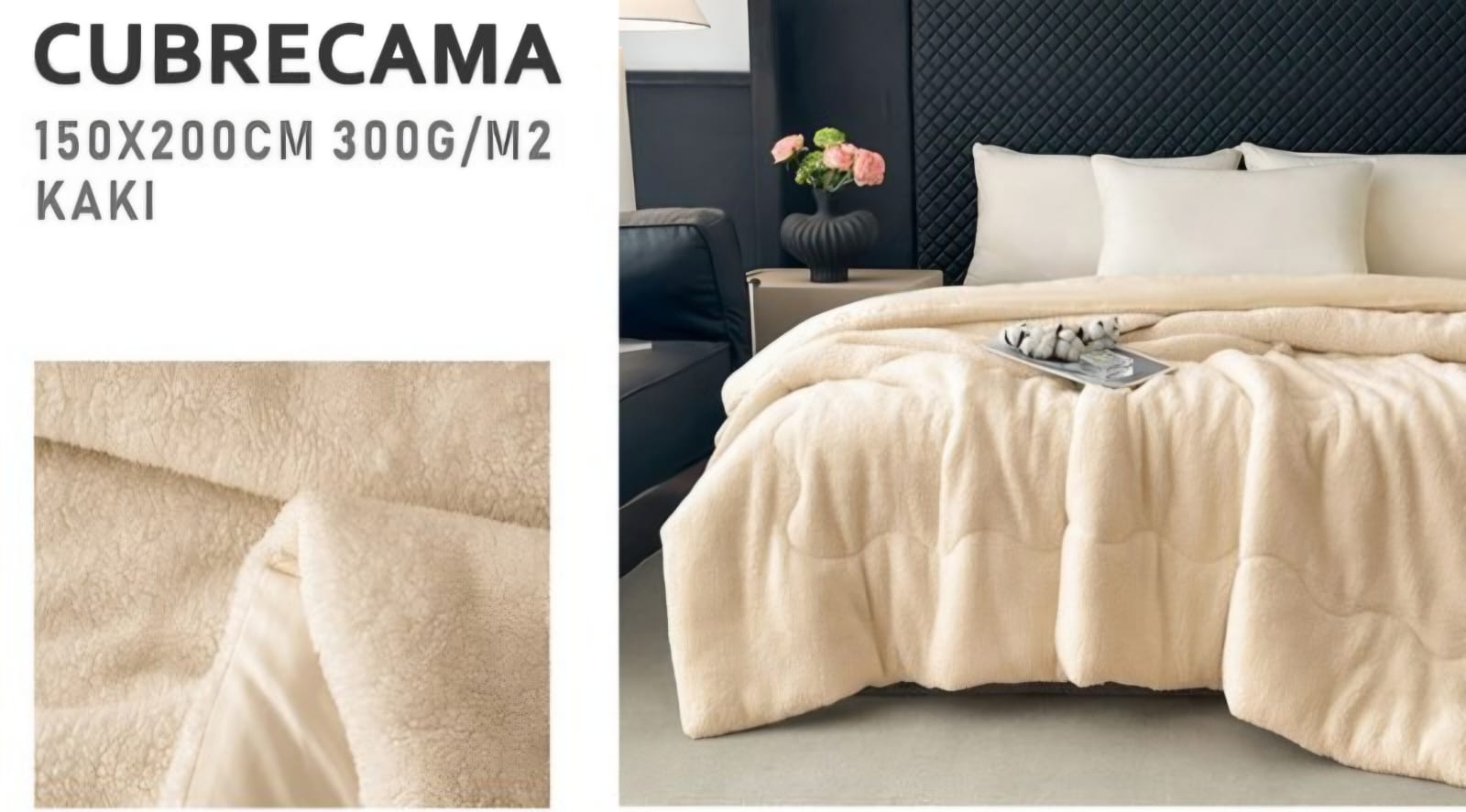 Cubrecama Plumon Para Invierno Con Chiporro De 1.5 Plaza - Imagen 3