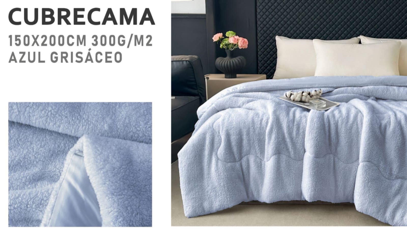 Cubrecama Plumon Para Invierno Con Chiporro De 1.5 Plaza - Imagen 7