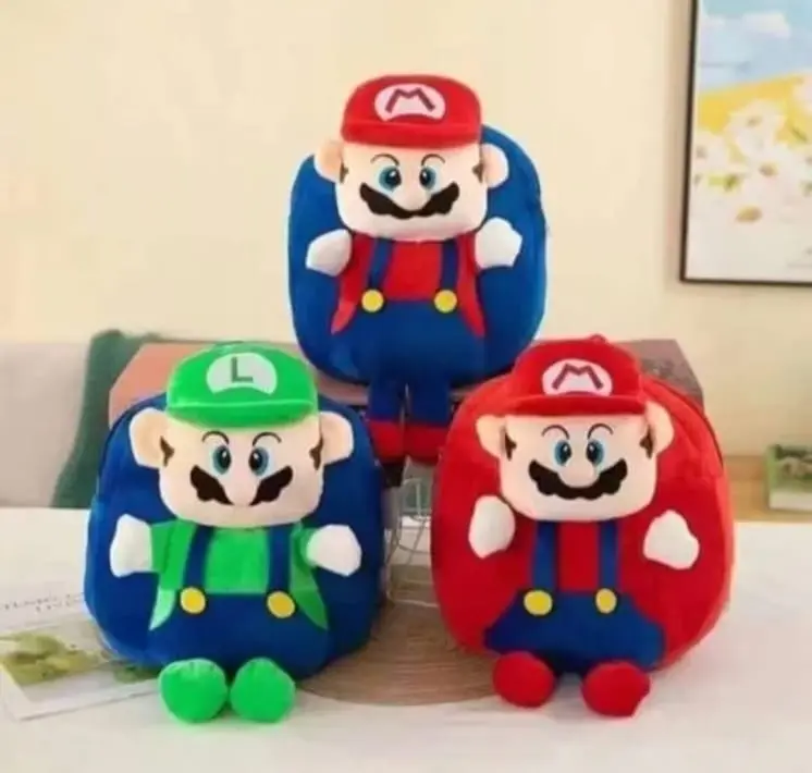 Mochila Peluche Diseño De Super Mario Bros Para Niños - Imagen 6