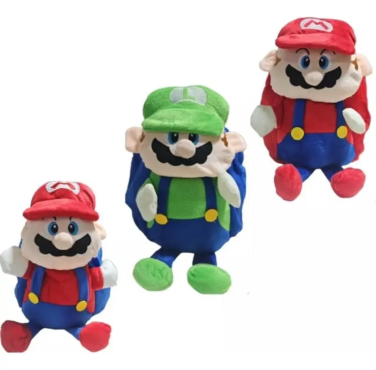 Mochila Peluche Diseño De Super Mario Bros Para Niños - Imagen 3