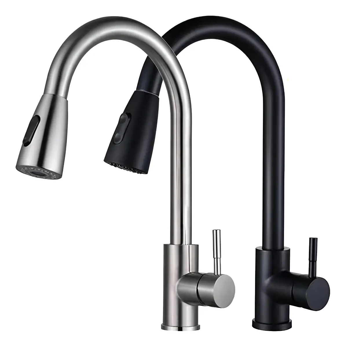 Llave Grifo Lavaplatos Cocina Monomando Extensible40cm Acero