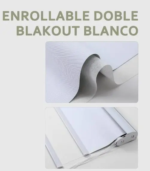 Cortina Roller Enrollable Duo Black Out 120x200cm - Imagen 4