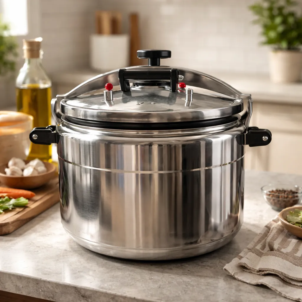 Olla A Presión 50l 44cm De Aluminium Con Tapa De Seguridad