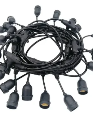 Extensión Guirnalda 10m Con 10 Socket Para Foco Led Vintage